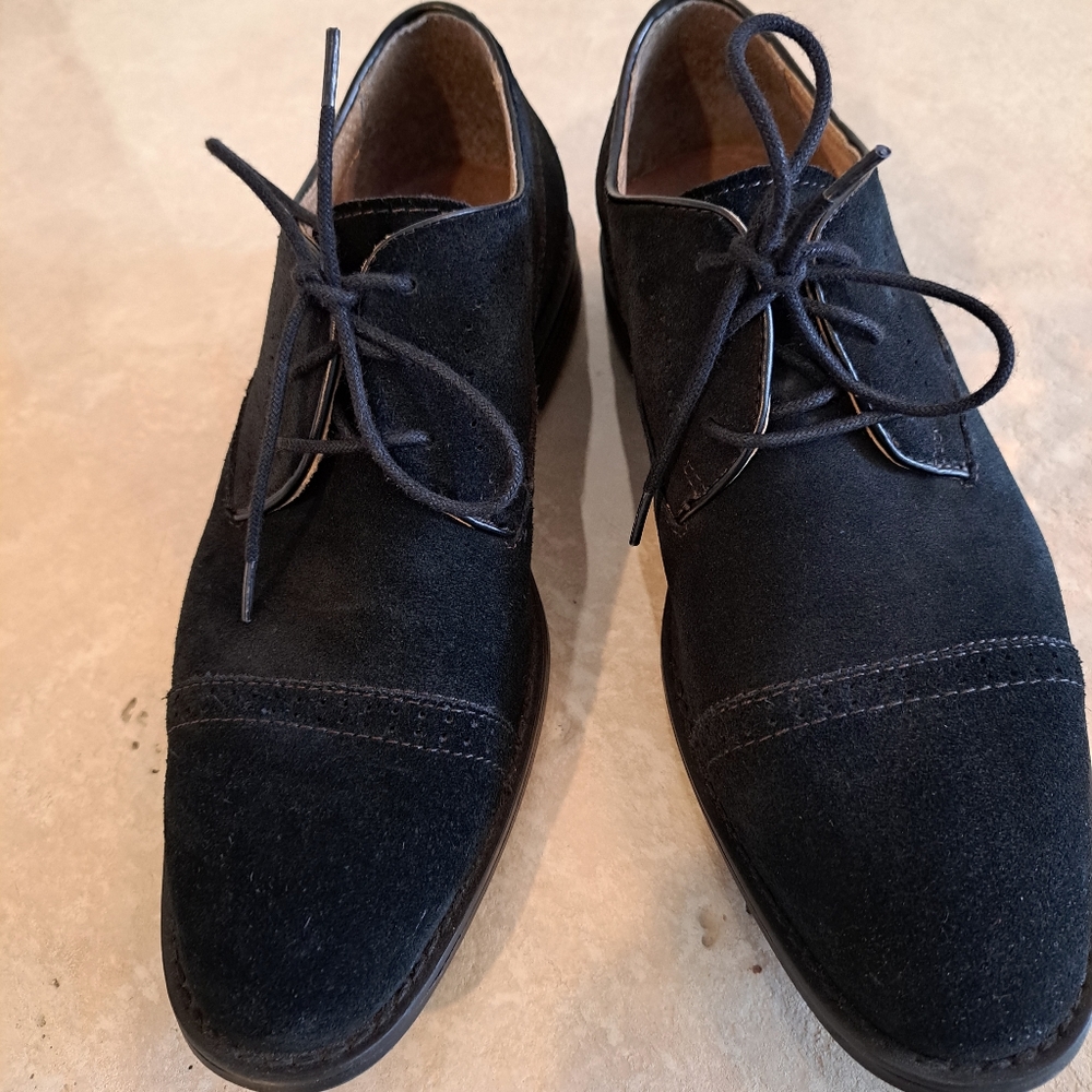 Men's Stacy Adams suede lace up shoes size 7.5 Black